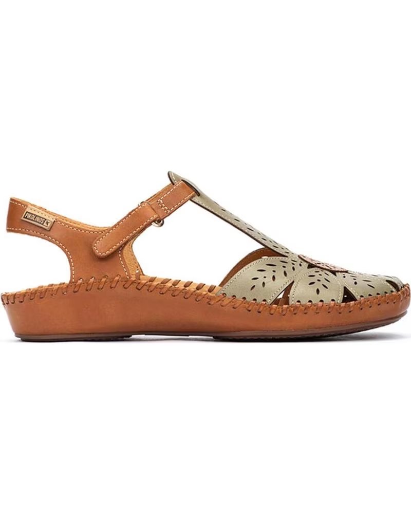 Sandalen-De-Mujer-PIKOLINOS-ZAPATO-SEMIABIERTO-CON-CIERRE-ADHERENTE-PARA-MUJER-P-VALLART-VERDE