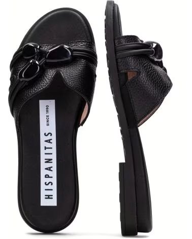 HISPANITAS SANDÁLIAS BOLERO COM DETALHE DE NÓ BLACKC003