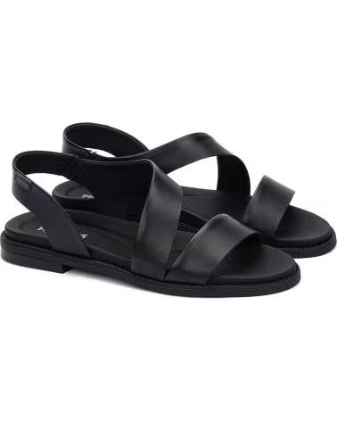 SANDALI BASSI PIKOLINOS NAVIA W3E-0652 IN PELLE NERA NEGRO