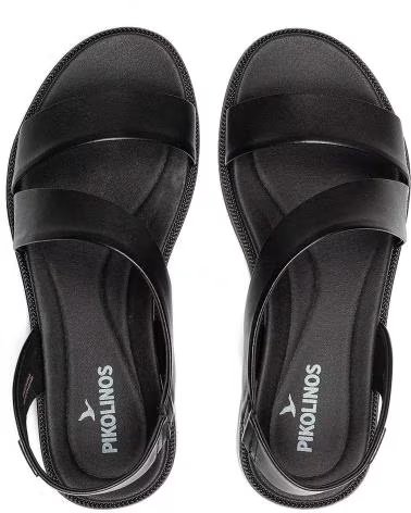 SANDALI BASSI PIKOLINOS NAVIA W3E-0652 IN PELLE NERA NEGRO