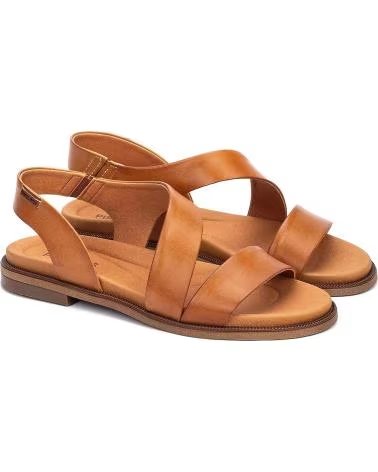 PIKOLINOS FLACHE SANDALEN NAVIA W3E-0652 AUS LEDER BRANDY