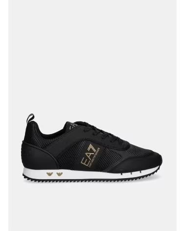 EMPORIO ARMANI EA7 SNEAKER MIT SEITLICHEM LOGO NEGRO