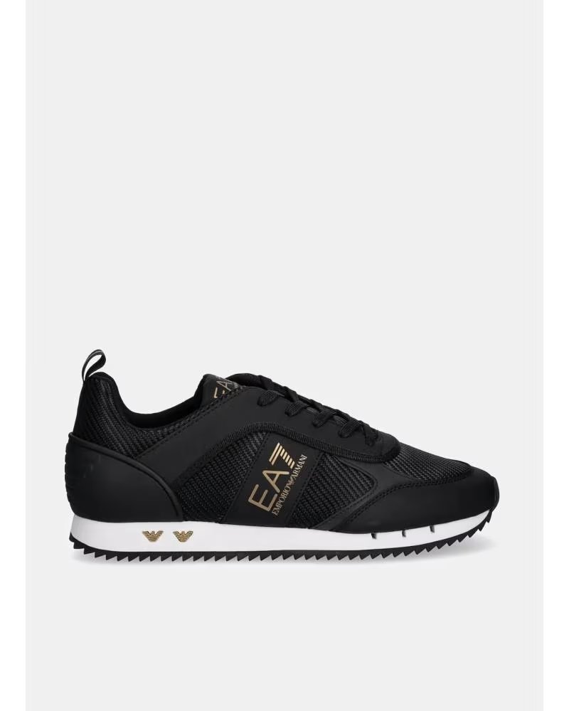EMPORIO ARMANI EA7 SNEAKER MIT SEITLICHEM LOGO NEGRO