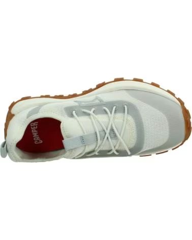 CAMPER DRIFT TRAIL SNEAKERS IN WHITE AND GREY FOR KIDS WHTNTRL