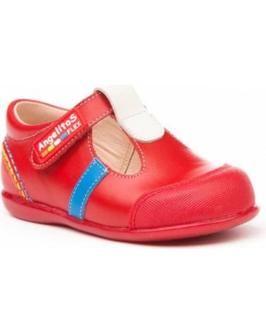 girl and boy shoes ANGELITOS PEPITO SPORT PIEL 583 ROJO