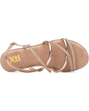 XTI FLAT METALLIC STRAP SANDALS XTI 145106 NUDE