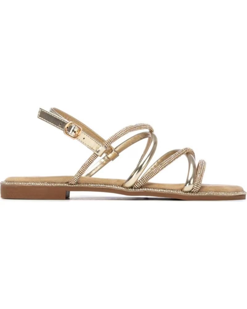 XTI SANDALO BASSO 145106 LISTINI INCROCIATI METALLIZZATI ORO AMARILLO