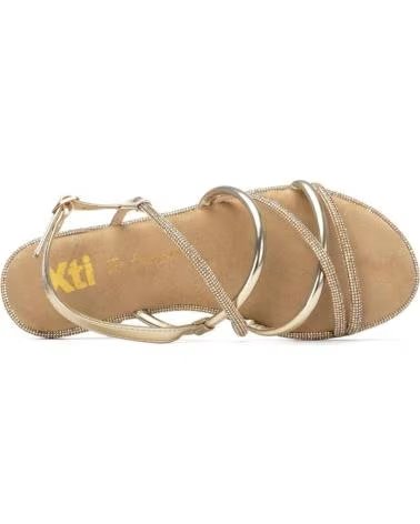 XTI SANDALO BASSO 145106 LISTINI INCROCIATI METALLIZZATI ORO AMARILLO