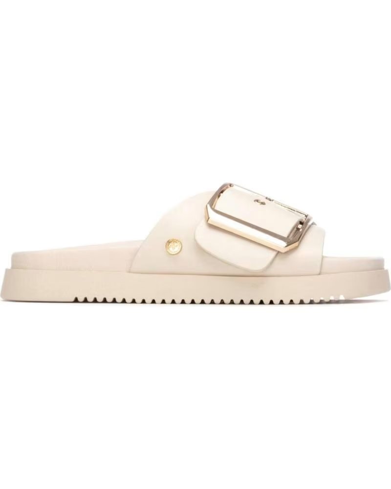 XTI SANDALE PLATE AVEC GRANDE BOUCLE BEIGE