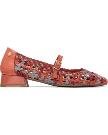 CARMELA BALLERINE 163128 IN PELLE CON TRAFORI CORAL