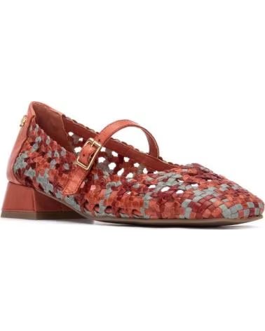 CARMELA BALLERINE 163128 IN PELLE CON TRAFORI CORAL