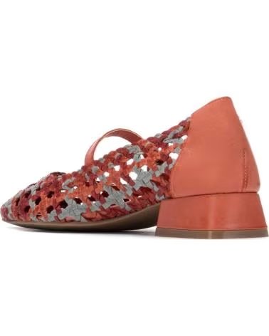 CARMELA BALLERINE 163128 IN PELLE CON TRAFORI CORAL