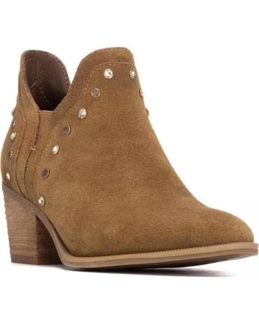 CARMELA STIEFELETTEN 163147 AUS WILDLEDER MIT NIETEN CAMEL