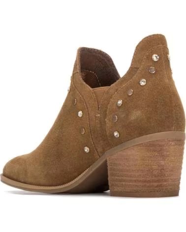 CARMELA STIEFELETTEN 163147 AUS WILDLEDER MIT NIETEN CAMEL