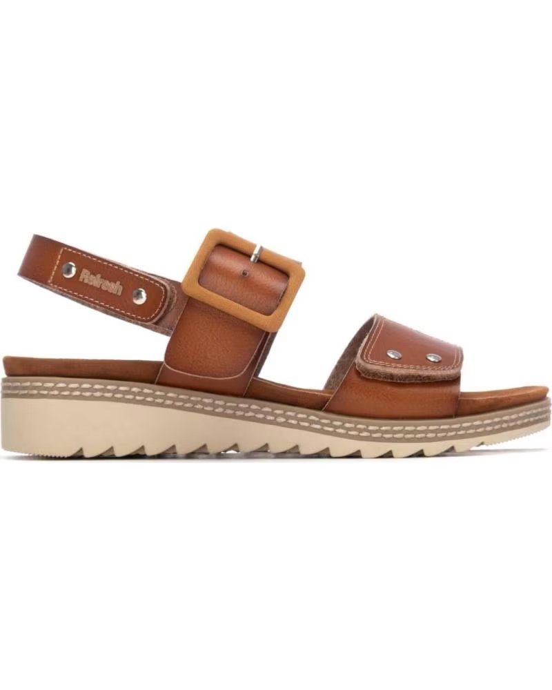 REFRESH SANDALE REFRESH AVEC BOUCLE ET PLATEFORME CAMEL