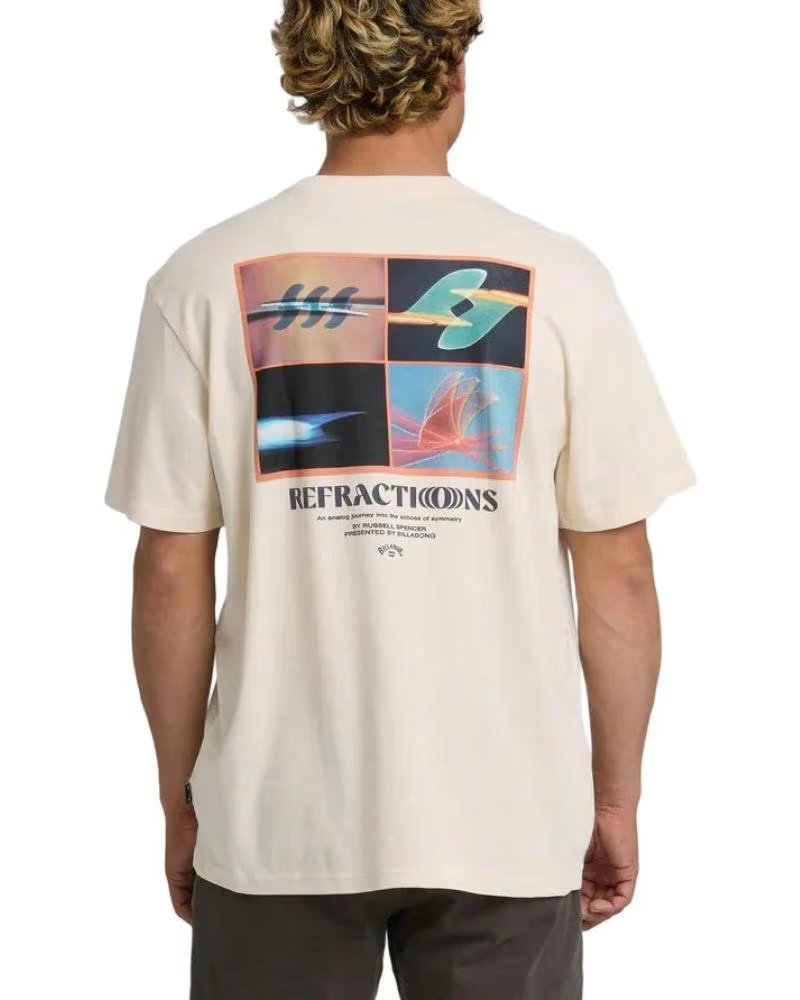 BILLABONG CAMISETA REFRACTIONS PREMIUM MANGA CORTA BEIGE BEIG CLARO