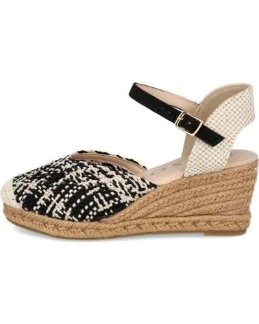 MYSOFT ALPARGATAS CON CUÑA Y CIERRE DE HEBILLA 26M117 NEGRO