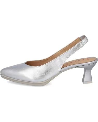 DESIREÉ SAPATOS SLINGBACK MACA2 DE SALTO BAIXO PLATA