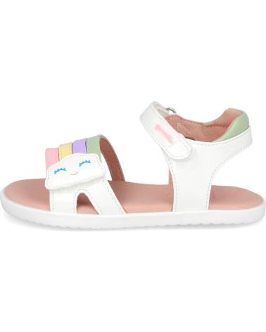 GARVALIN SANDALIAS BAREFOOT 262431-B310 CON DISEÑO DE ARCOÍRIS BLANCO