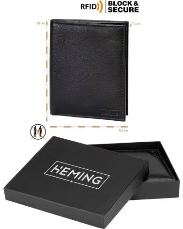 HEMING H-1 CARTERA TARJETERO FBM NEGRO