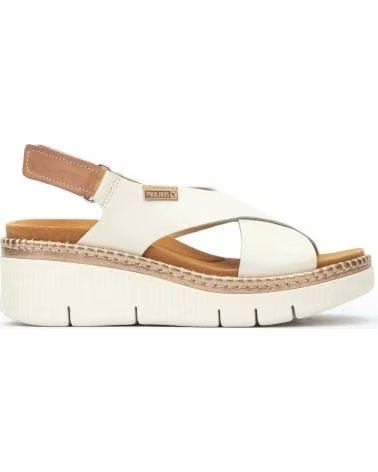 PIKOLINOS SANDÁLIAS W0K-0606C1 EM PELE COM PLATAFORMA CREMA