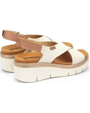 PIKOLINOS SANDÁLIAS W0K-0606C1 EM PELE COM PLATAFORMA CREMA