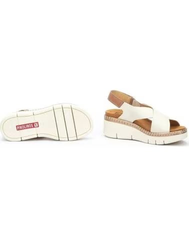 PIKOLINOS SANDÁLIAS W0K-0606C1 EM PELE COM PLATAFORMA CREMA