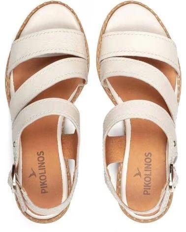 PIKOLINOS SANDÁLIAS PIKOLINOS W3H-1635 COM SALTO BLOCO CREMA