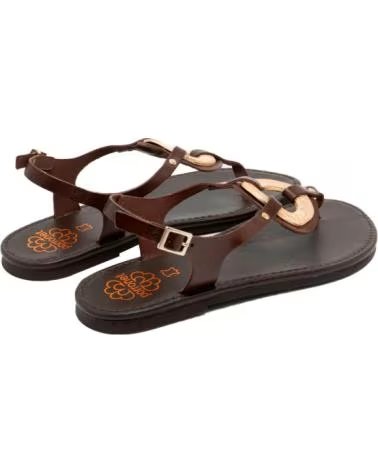PORRONET SANDALIAS PLANAS PORRONET 3218 MOKA MARRóN