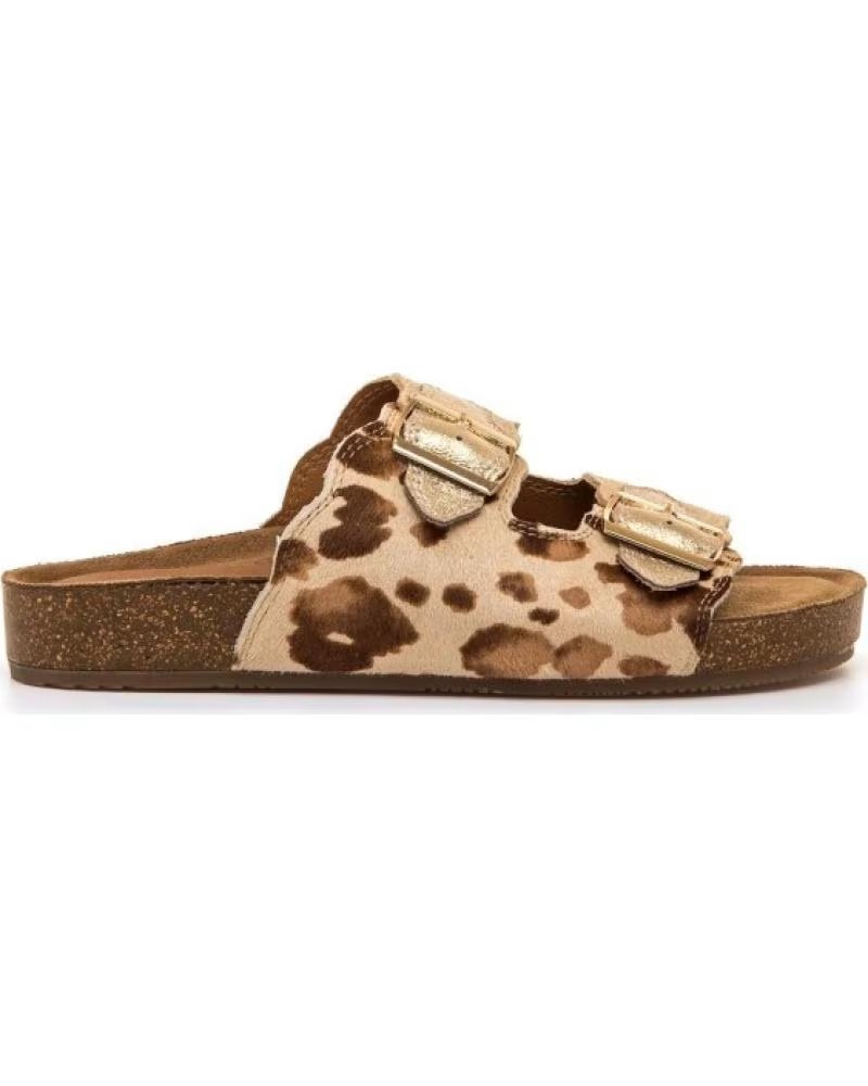 MTNG MTNG 54085 SANDALS WITH DOUBLE BUCKLE AND ANIMAL PRINT MARRóN
