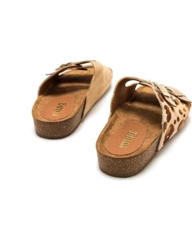MTNG MTNG 54085 SANDALS WITH DOUBLE BUCKLE AND ANIMAL PRINT MARRóN