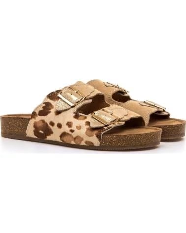 MTNG MTNG 54085 SANDALS WITH DOUBLE BUCKLE AND ANIMAL PRINT MARRóN