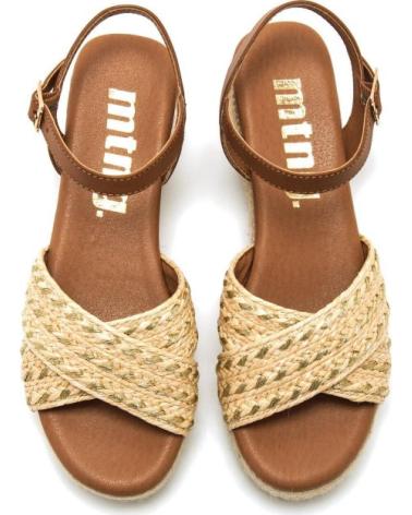 MTNG SANDALIAS LITA CON PLATAFORMA DE ESPARTO TRENZADO BEIGE