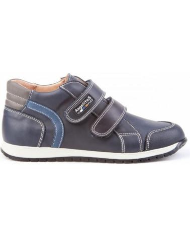 Sapatos de Menina e Menino ANGELITOS BOTA SPORT PIEL 679 MARINO