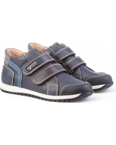 Sapatos de Menina e Menino ANGELITOS BOTA SPORT PIEL 679 MARINO