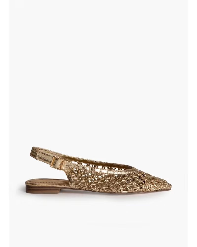 KESLEM SANDALI SLINGBACK M6170 A PUNTA ORO