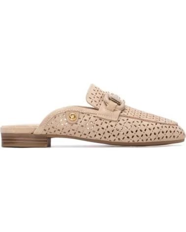 CARMELA BRAIDED FLAT MULES WITH METALLIC DETAIL BEIGE