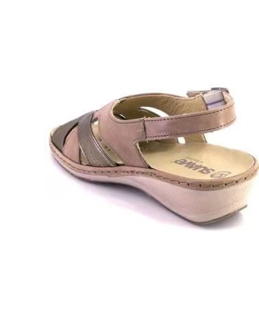 SUAVE SANDÁLIAS 3000-26 EM PELE COMBINADA BEIGE
