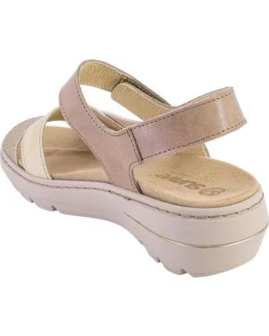 SUAVE 3221 LEATHER SANDALS WITH METALLIC FINISH HIELO
