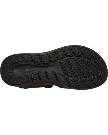 SKECHERS SANDALIAS ARCH FIT 2 0 SANDAL - FEELIN EN NEGRO PARA MUJER BLACK-GRAY WEBBING- MESH