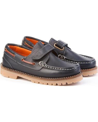 Zapatos de Niño ANGELITOS NAUTICO PIEL 804 MARINO