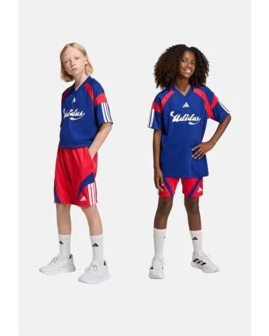 ADIDAS PANTALON CORTO J HOT SHO EN ROJO PARA NINOS PURRUB-WHITE-MYSINK