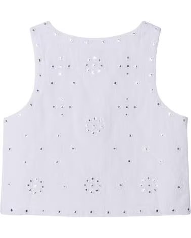 PEPE JEANS CHALECO PG4000024-808 EN ROSA PARA NINAS BLANCO