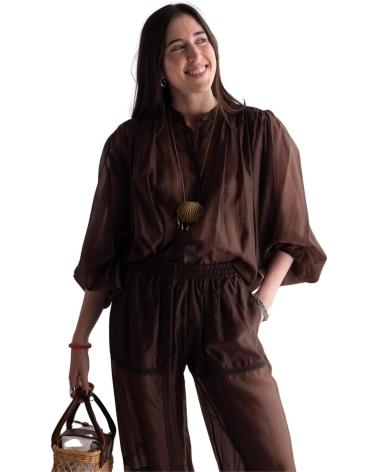 TWINSET BLUSA TWINSET DE DISEÑO ELEGANTE MARRON