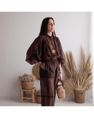 TWINSET BLUSA TWINSET DE DISEÑO ELEGANTE MARRON