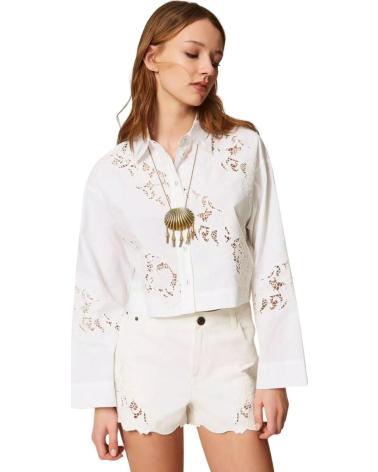 TWINSET CAMISA TWINSET CON BORDADOS CALADOS BLANCO