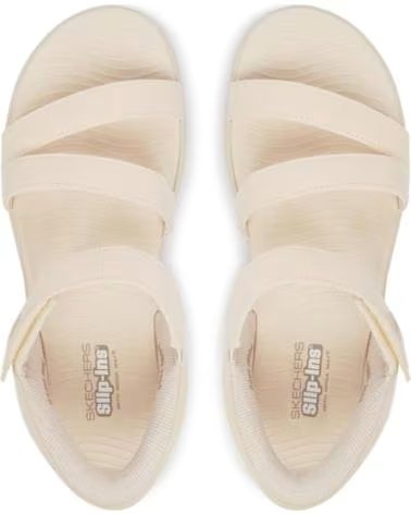 SKECHERS SANDALI SLIP-INS GO WALK GLIDE-STEP BEIG