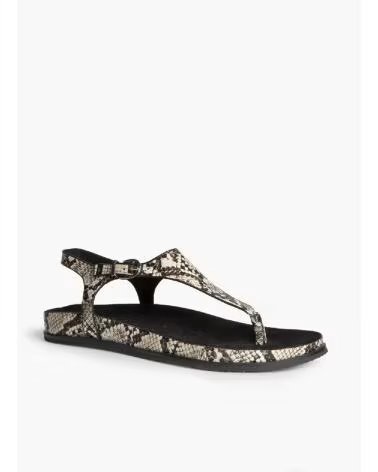 KESLEM T-STRAP ANIMAL PRINT SANDAL NEGRO