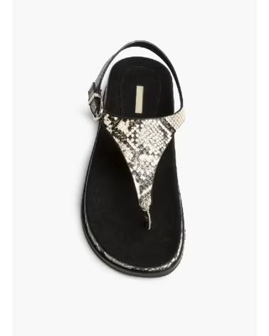 KESLEM T-STRAP ANIMAL PRINT SANDAL NEGRO