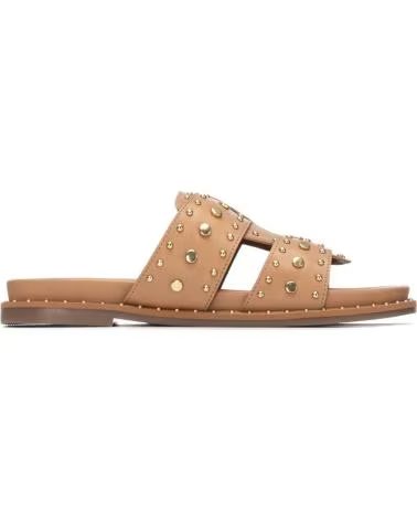 CARMELA SANDALO BASSO 163202 CON BORCHIE BEIGE